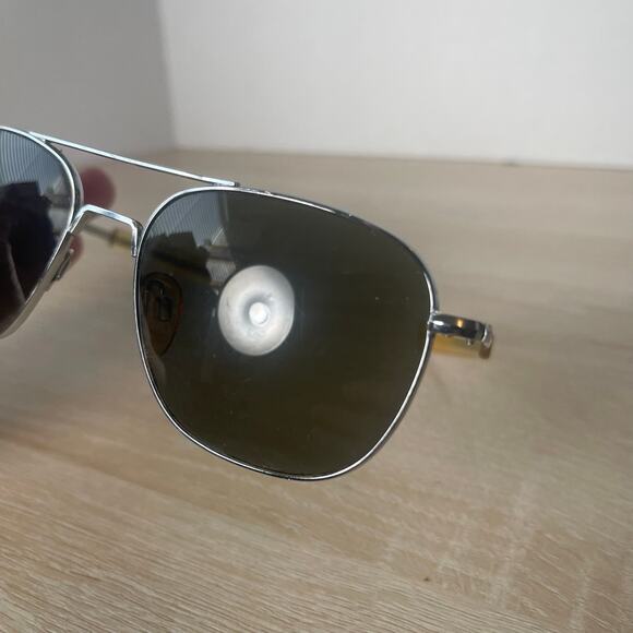 Randolph Engineering Aviator Sunglasses 5 1/2 Chrome AF-58-20 READ - Picture 11 of 16